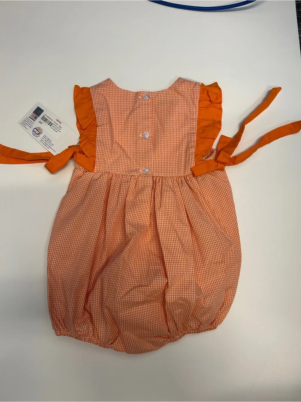 Vive La Fête Collegiate Clemson Tigers Bubble Romper Size 18 Months Orange Ginha